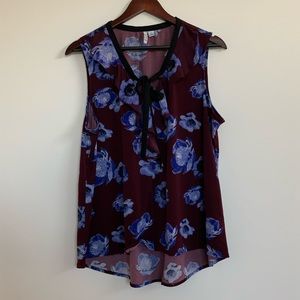 ☂️Elle Ruffle Tie Detail Collar Tank Top Blouse☂️